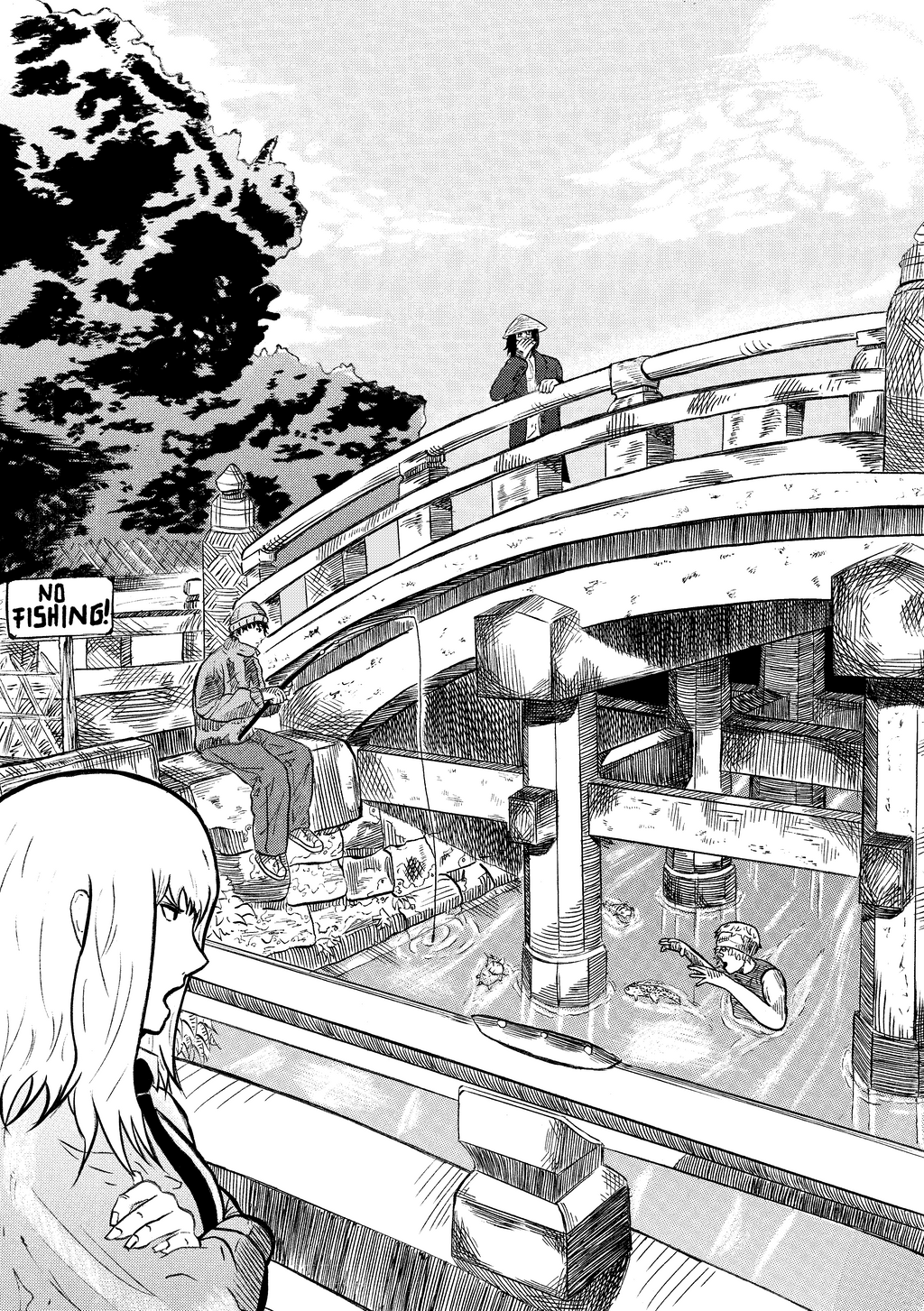 NO FISHING manga print